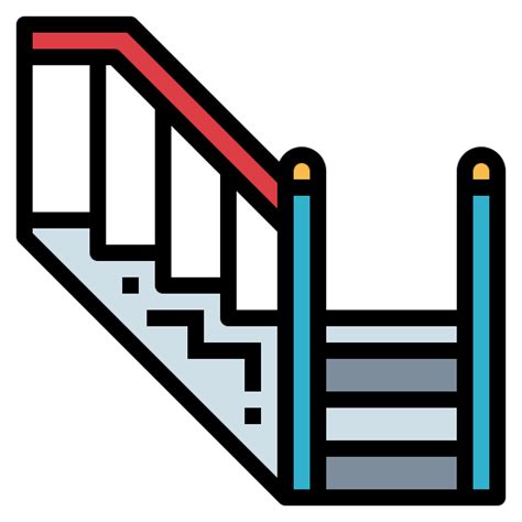 Icono De Escalera Smalllikeart Lineal Color