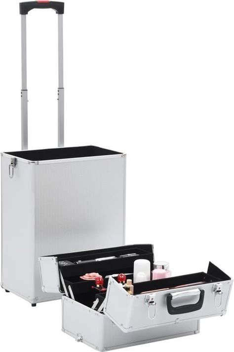 Luxe Make Up Incl Nep Wimpers Koffer Aluminium Zilverkleurig Make