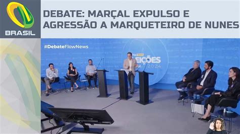 Pablo Marçal é expulso de debate e assessor dá soco na cara de