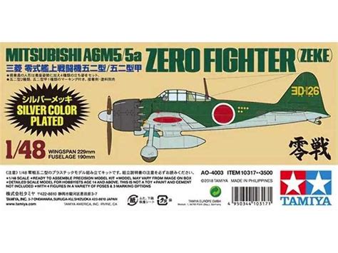 Mitsubishi A6m55a Zero Fighter Zeke Silver Plated