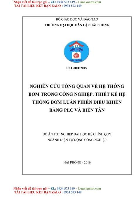 Luận Văn Nghiên Cứu Tổng Quan Về Hệ Thống Bơm Trong Công Nghiệp Thiết