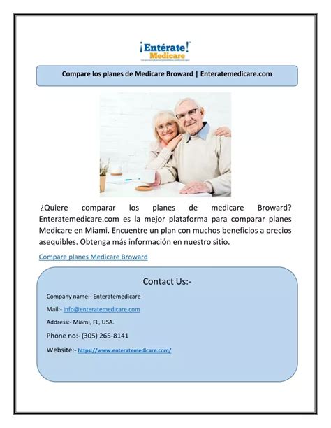 Ppt Compare Los Planes De Medicare Broward Enteratemedicare