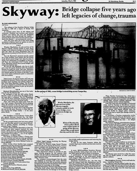 Skyway Bridge Collapse Disaster May 9 1980