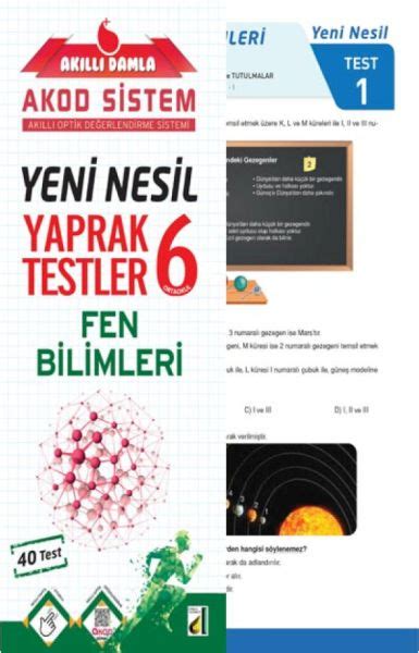 Ak Ll Damla Fen Bilimleri Yeni Nesil Yaprak Testler S N F Kitap City