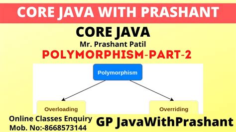 Polymorphism In Java Part 2 Method Overriding In Java Java Tutorial Gp Java With