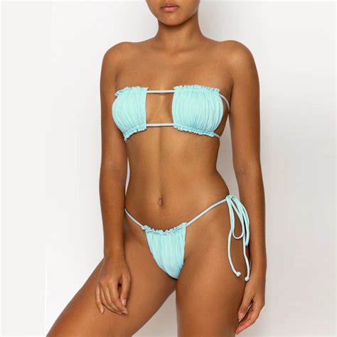 Costum De Baie Bandou Brazilian Straps Fashion Bikini Sutien Arhiva