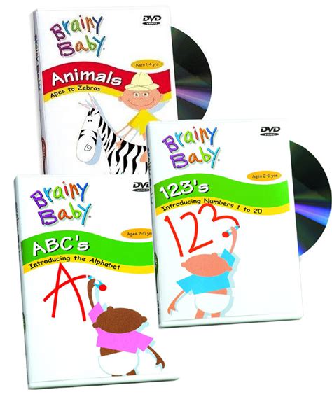 Brainy Baby ABC - 123 - Animals DVD Bundle Image at Mighty Ape NZ