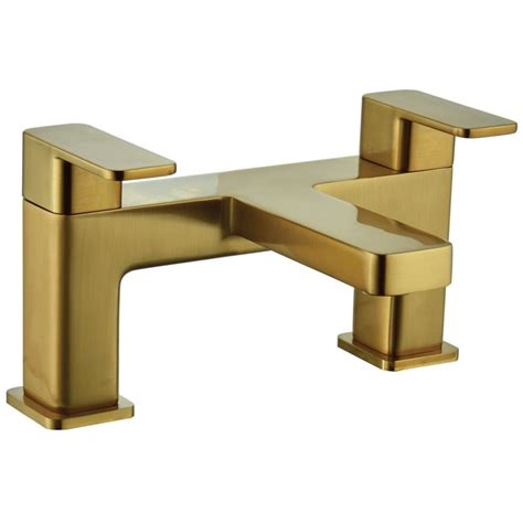 Niagara Hadley Brushed Brass Modern Deck Mounted Bath Filler Tap