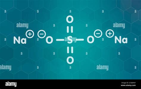 Sulfate De Sodium Structure Chimique Formule Blanche Du Squelette Sur