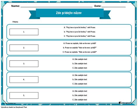 Editovatelná Šablona Listu Uvozovek Storyboard