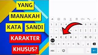 Contoh kata sandi kombinasi huruf dan tanda baca