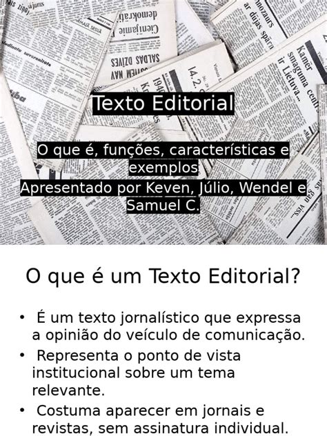 O Que E Um Texto Editorial - Guia Completo sobre Texto Editorial | PDF