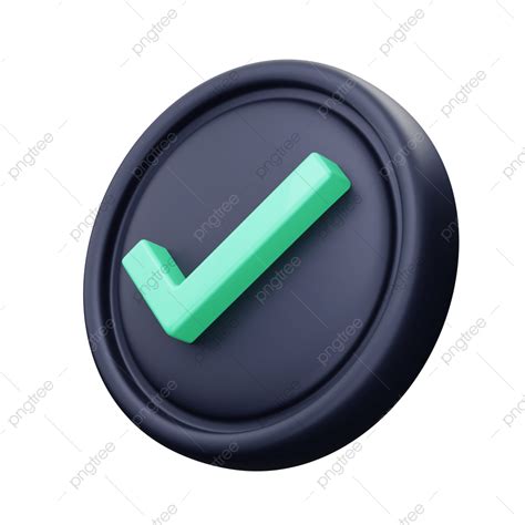 Check Mark 3d Icon Render 3d Check Mark Icon 3d Check Mark Button 3d