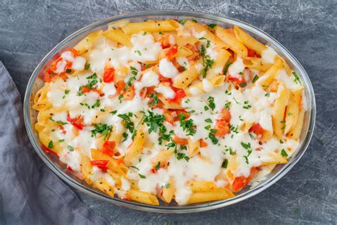 Easy Penne Pasta Bake With Tomatoes And Cheese Recipe