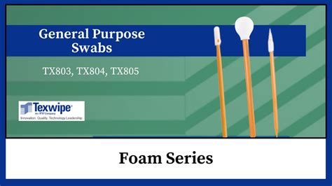 General Purpose Tx804 Small Compressed Foam Cleanroom Swab Non Sterile