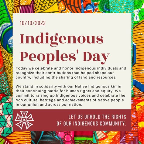 IATSE IASolidarity On Twitter IndigenousPeoplesDay