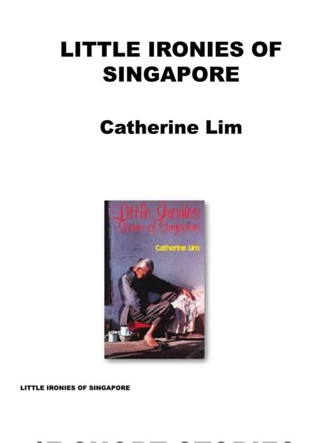 Little Ironies Of Singapore Catherine Lim Pdf Narrative