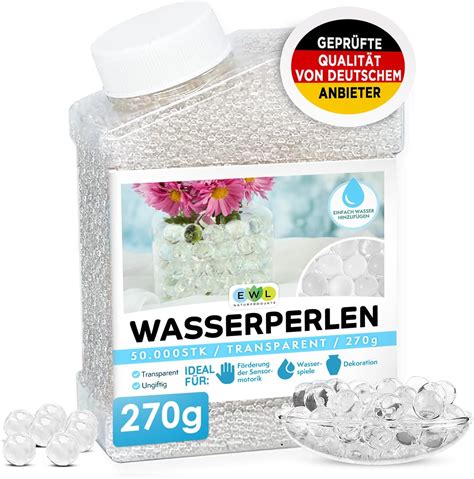 EWL Naturprodukte Wasserperlen 50 000 Stk 270g Transparent Water