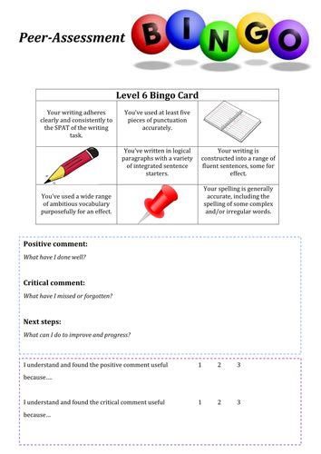 Self And Peer Assessment Teaching Resources