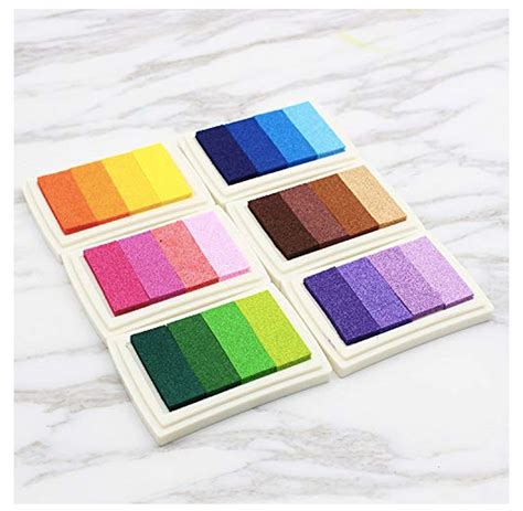 6 Craft Ink Pad Stamps Rainbow Ink Pads Craft Ink Pads Diy Etsy