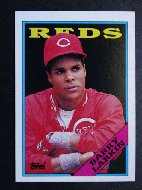 1988 Topps 102 Barry Larkin Cincinnati Reds Baseball Card Topps