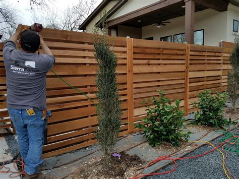 Custom Wood Fence Austin TX | Horizontal Cedar & Picket Fences | Sierra Fence, Inc.