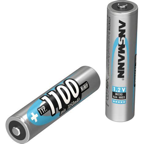 Ansmann MaxE HR03 Micro AAA Akku NiMH 1100 MAh 1 2 V 1 St