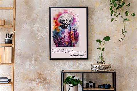 Einstein Poster Inspirational Quote Bold Typography Classroom Decor or ...