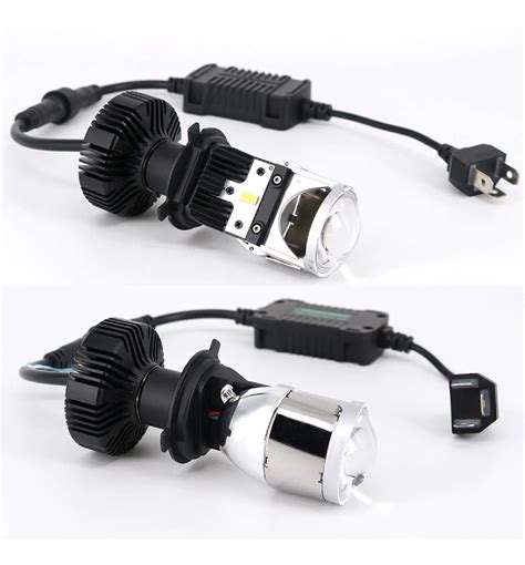 Farol Led Mini Projetor H4 Canhão Alto Baixo Só Plugar ShowCar Leds