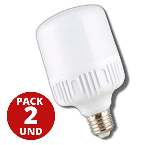 Ampolleta Led 50w E27 220v Alta Potencia Pack 2 Und Luz Fria Work LED