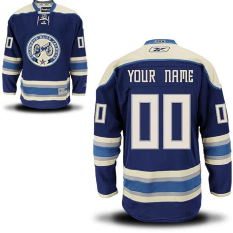 Reebok Columbus Blue Jackets Mens Premier Alternate Custom Jersey