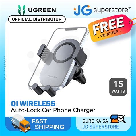 Ugreen W Fast Charging Qi Wireless Car Charger Air Vent Phone Holder