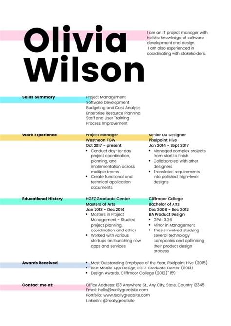 Free Custom Printable Colorful Resume Templates Canva