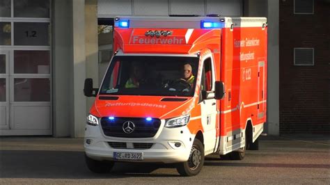 Neuer Rtw Wachausfahrt Rtw Berufsfeuerwehr Gelsenkirchen Youtube