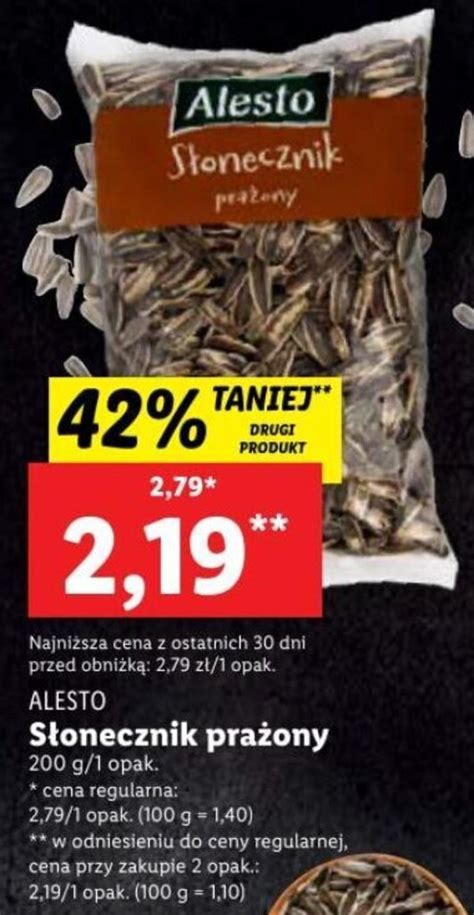 Promocja Alesto S Onecznik Pra Ony G W Lidl