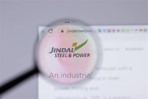 New York, USA - 26 April 2021: Jindal Steel and Power Logo Close-up on ...