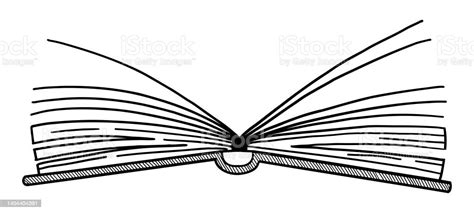 흰색 배경에 고립 된 벡터 오픈 북 손으로 낙서 그리기 열다에 대한 스톡 벡터 아트 및 기타 이미지 열다 책 흑백