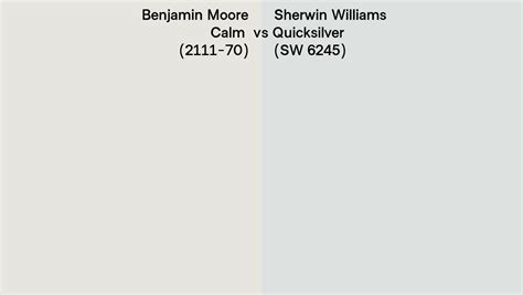 Benjamin Moore Calm Vs Sherwin Williams Quicksilver Sw