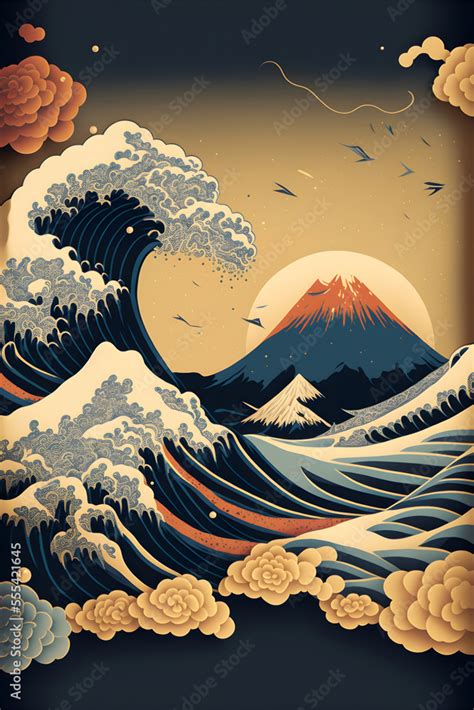 Japanese Painting Art Wallpapers Stock Illustration | Adobe Stock