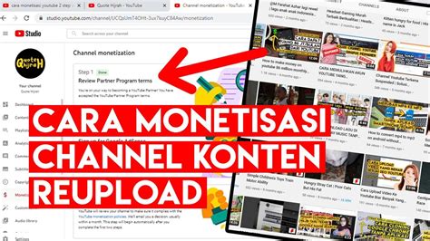 Cara Monetisasi Youtube Konten Reupload Ke Google Adsense Youtuber