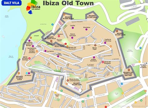 Ibiza Old Town Map Dalt Vila