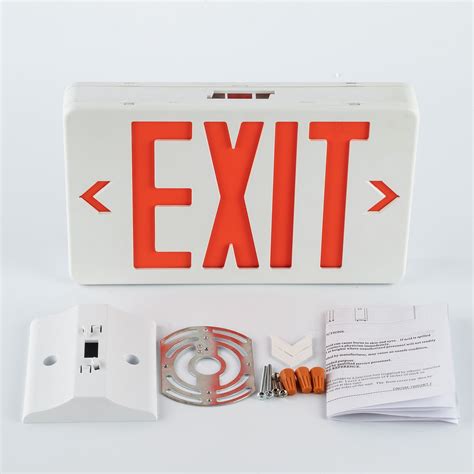 Red-LED Exit Sign-Battery Backup-Flame-Retardant-Single or Double Face