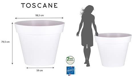 Pot De Fleur Ext Rieur Xxl Rond En Plastique Toscane Eda