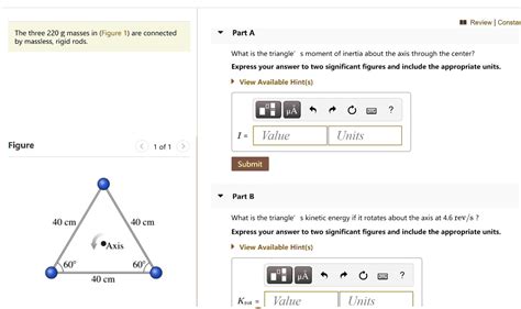 Review Constar The Three 220 G Masses In Figure 1 Are Connected By