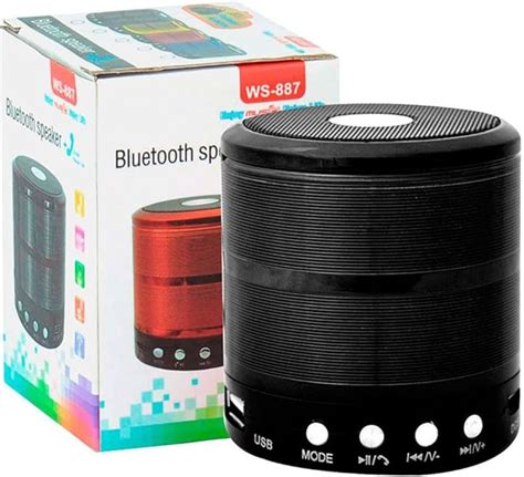 Mini Caixa De Som Portátil Speaker Ws 887 Preto Amazon br