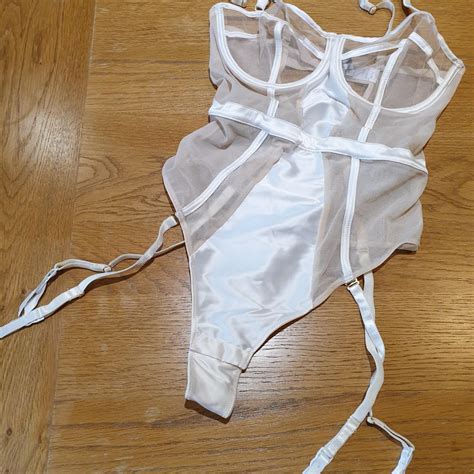 Nude Illusion Lingerie Set Brand Depop