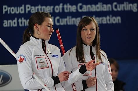 Riga Latvia Mar24 2013 Titlus Womans World Curling Championship Canadian Skip Rachel Homan