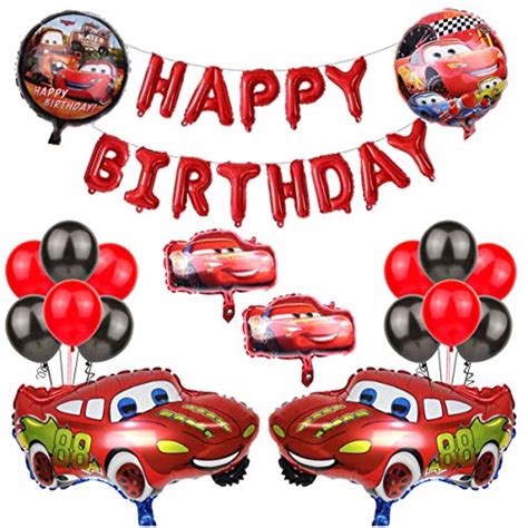 Lightning Mcqueen Birthday Balloons Bouquet Cars Foil Balloons Party