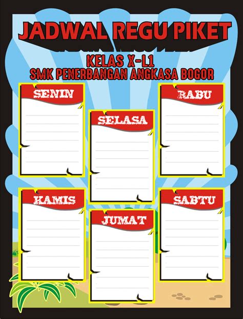 Membuat Jadwal Pelajaran Unik Dari Kertas Karton Belajar TeknoBae