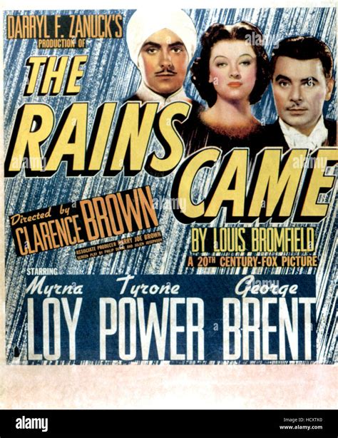 The Rains Came Tyrone Power Myrna Loy George Brent 1939 Tm And